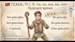 Будущее время по местоимениям: я, ты, он, мы, вы, они | Турецкий язык легко и естественно #91.1